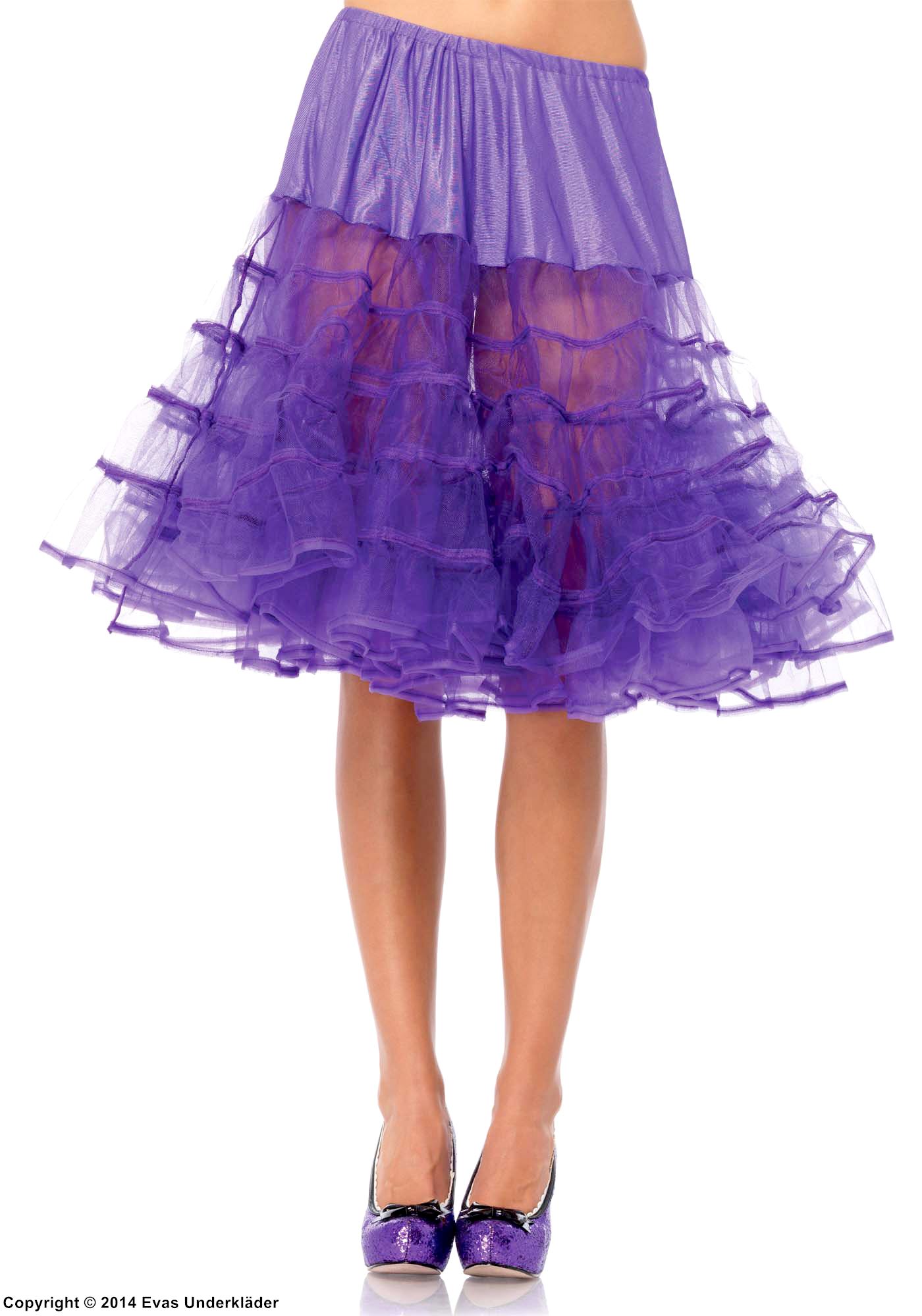 Petticoat, transparente Einlagen, Rüschen aus Mesh